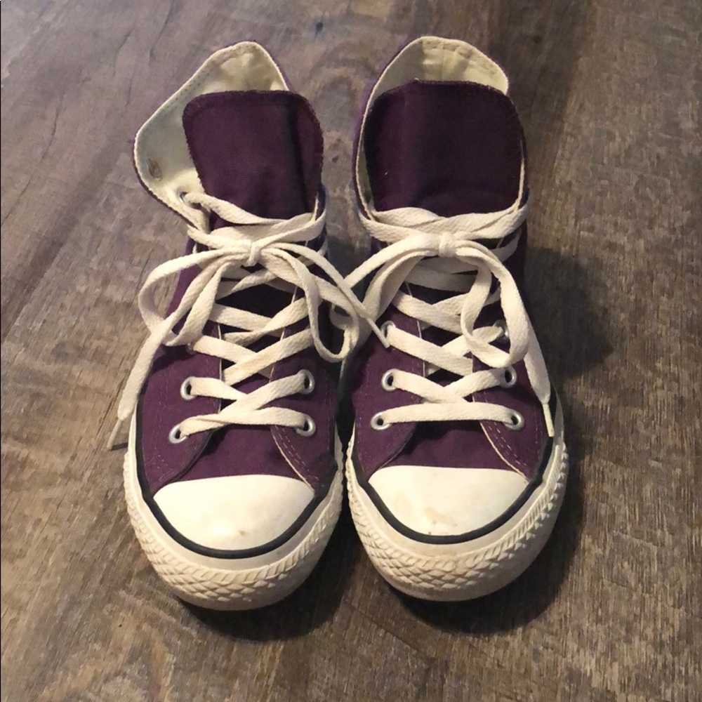 Purple High Top Converse 4 (6 women’s)